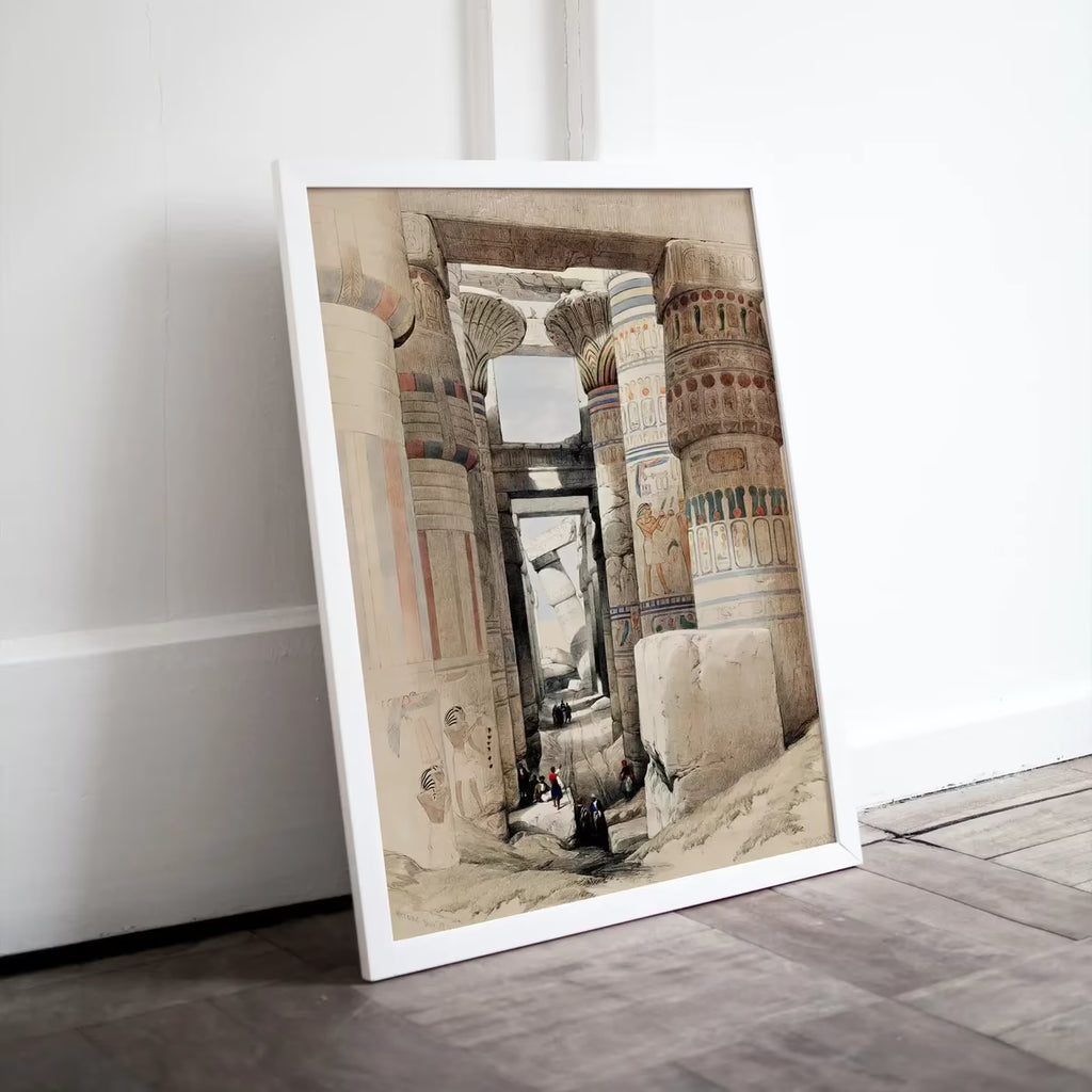 Ancient Egyptian Wall Art. Karnak Egyptian Temple Exterior. Egyptian Hieroglyphics Printable Vintage Egyptian Architecture  – Printable Wall Art