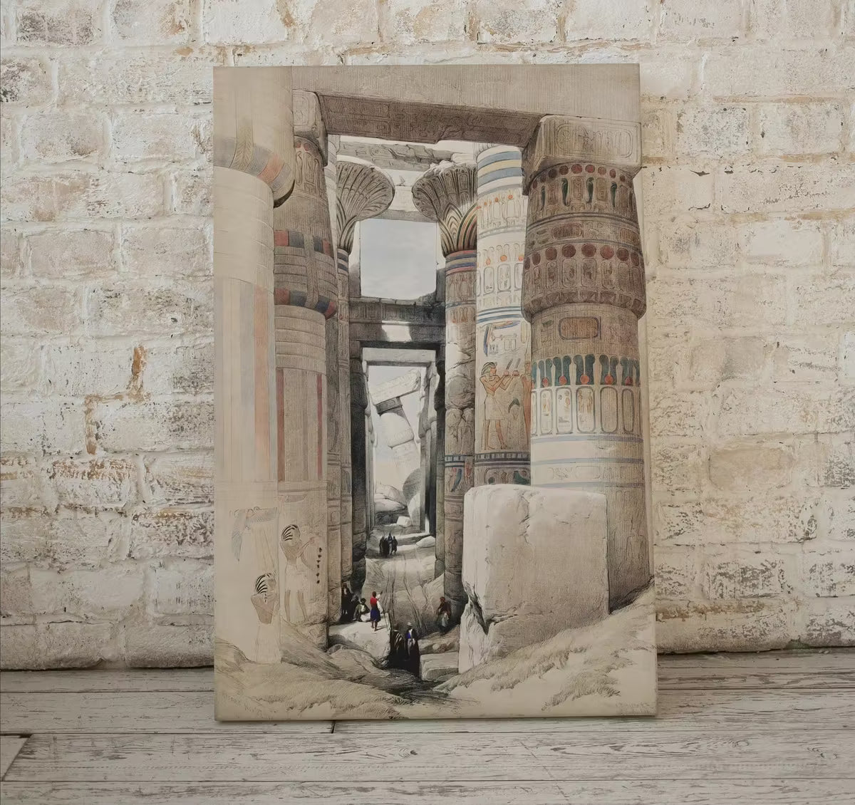 Ancient Egyptian Wall Art. Karnak Egyptian Temple Exterior. Egyptian Hieroglyphics Printable Vintage Egyptian Architecture  – Printable Wall Art