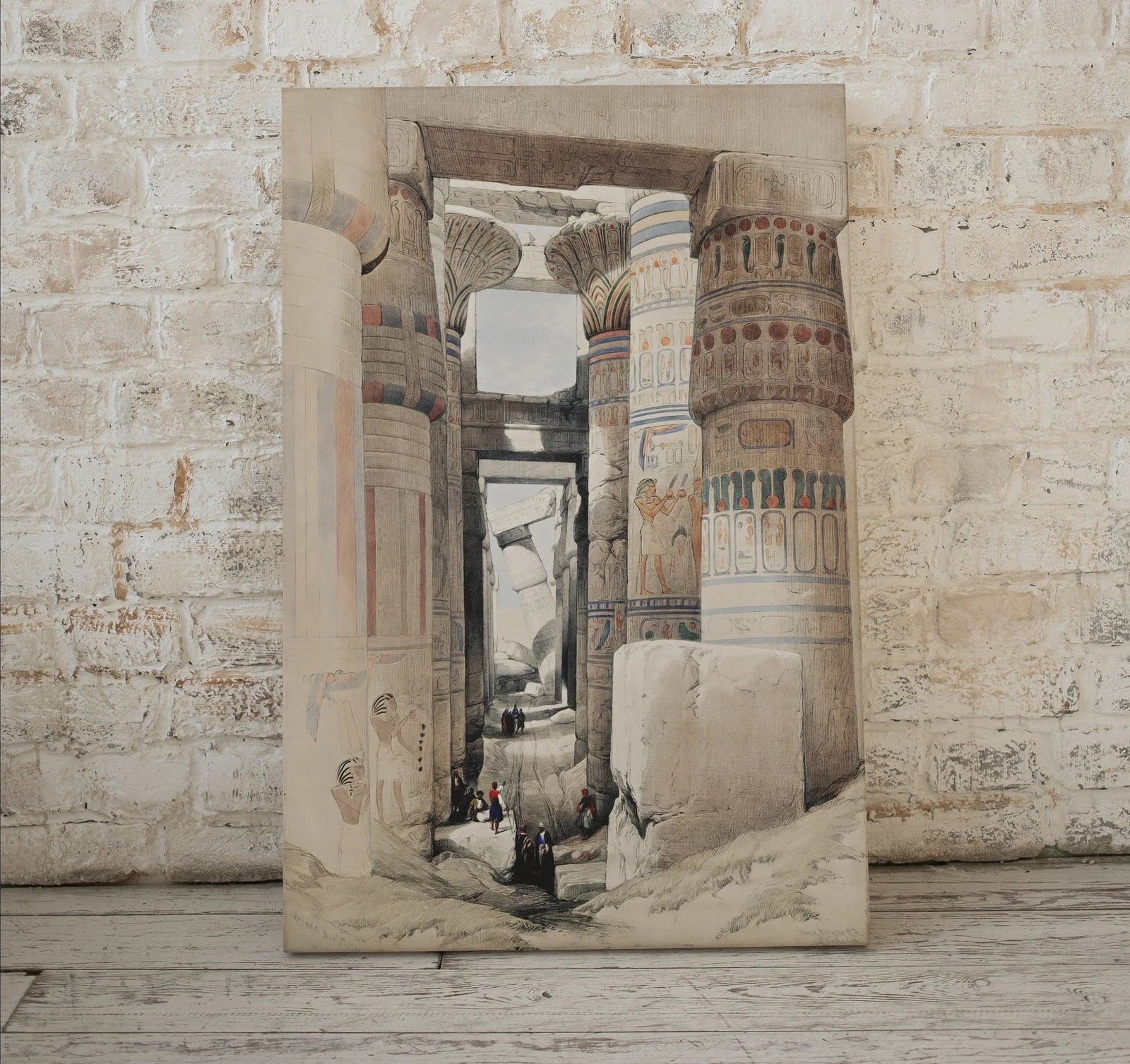 Second included artwork preview from Ancient Egyptian Wall Art. Karnak Egyptian Temple Exterior. Egyptian Hieroglyphics Printable Vintage Egyptian Architecture Digital Download featuring various scenes.