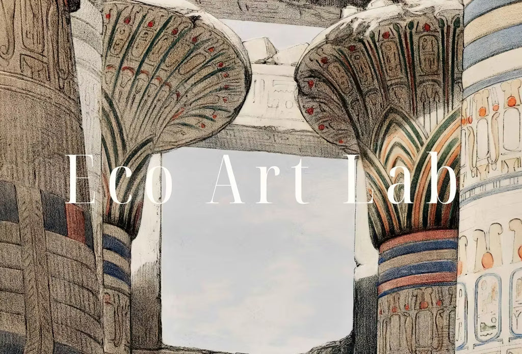 Ancient Egyptian Wall Art. Karnak Egyptian Temple Exterior. Egyptian Hieroglyphics Printable Vintage Egyptian Architecture  – Printable Wall Art