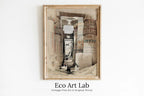 Framed view of Ancient Egyptian Wall Art. Karnak Egyptian Temple Exterior. Egyptian Hieroglyphics Printable Vintage Egyptian Architecture Digital Download – printable wall art digital download.
