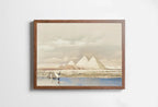 Included artwork preview showing first selection of artworks from Ancient Egyptian Wall Art. Pyramids from the Nile Vintage Landscape. Egyptian Art Print. Printable Art Vintage Egyptian Art Digital Download.