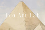 Detail view of artwork from Ancient Egyptian Wall Art. Pyramids & Great Sphinx of Giza. Egyptian Art Print. Printable Art. Vintage Egyptian Landscape. Digital Download. (variation 2)