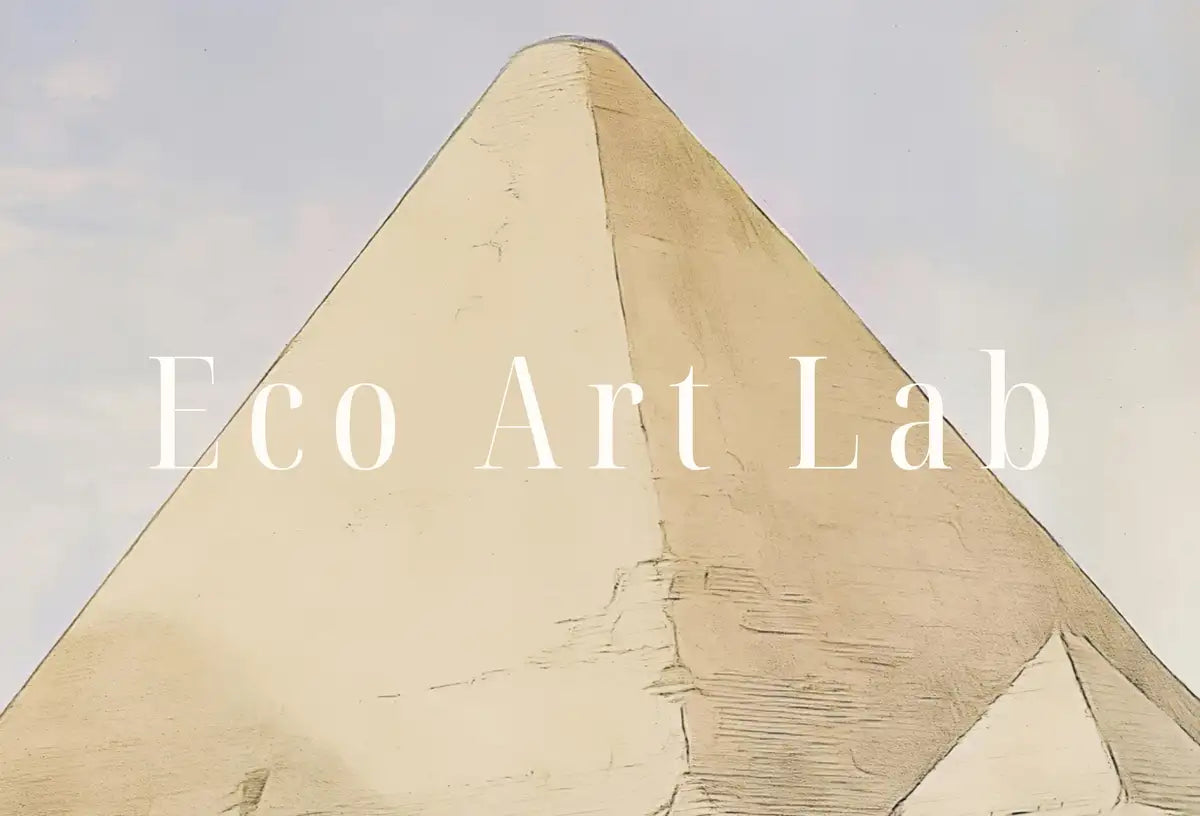 Detail view of artwork from Ancient Egyptian Wall Art. Pyramids & Great Sphinx of Giza. Egyptian Art Print. Printable Art. Vintage Egyptian Landscape. Digital Download. (variation 2)