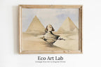 Framed view of Ancient Egyptian Wall Art. Pyramids & Great Sphinx of Giza. Egyptian Art Print. Printable Art. Vintage Egyptian Landscape. Digital Download – printable wall art digital download.