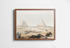 Included artwork preview showing first selection of artworks from Ancient Egyptian Wall Art. Pyramids of Giza Vintage Landscape. Egyptian Art Print. Printable Art Vintage Egyptian Landscape Digital Download.