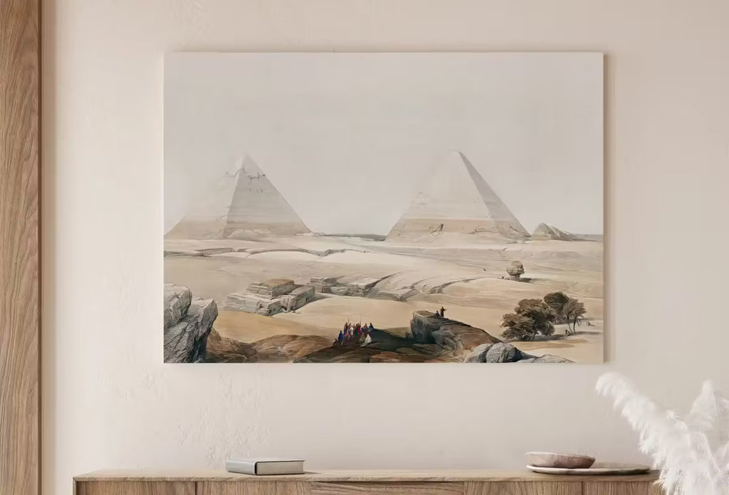 Ancient Egyptian Wall Art. Pyramids of Giza Vintage Landscape. Egyptian Art Print. Printable Art Vintage Egyptian Landscape  – Printable Wall Art