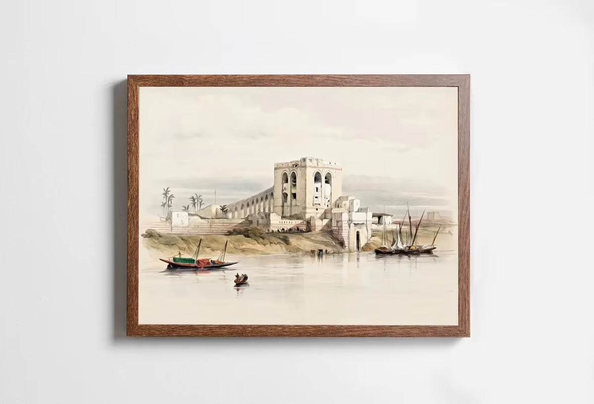 Ancient Egyptian Wall Art. The Nile in Cairo. Egyptian Art Print. Nautical Printable Wall Art. Vintage Egyptian Landscape.  – Printable Wall Art