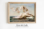 Framed view of Ancient Greek Mythology Painting Nude Goddess Art. The Birth of Venus Vintage Famous Painting. Antique Greek Mythology Art Printable Digital – printable wall art digital download.