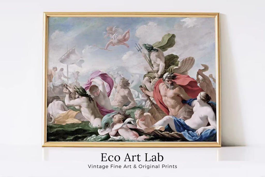 Ancient Greek Mythology Painting | Vintage Famous Painting | Antique Printable Art |  | Marine Gods – Printable Wall Art