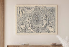 Detail view of artwork from Ancient Mythology Pattern Painting Ornament Art. Vintage 19th Century Famous Illustration. Antique Mythology Art Printable Digital. (variation 1)