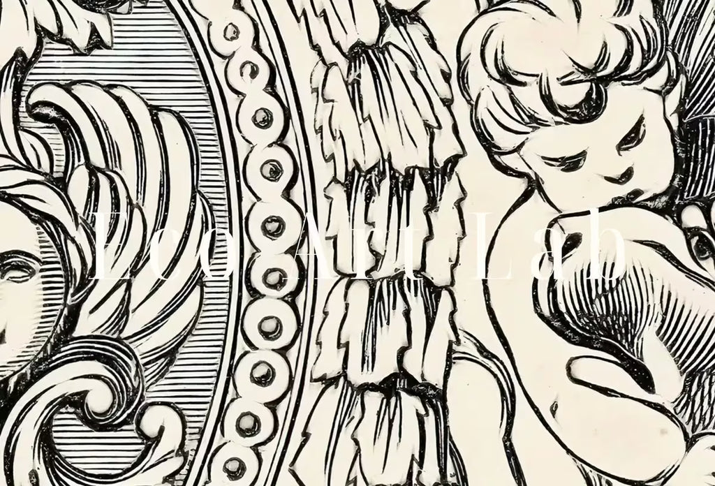 Ancient Mythology Pattern Painting Ornament Art. Vintage 19th Century Famous Illustration. Antique Mythology Art Printable Digital – Printable Wall Art