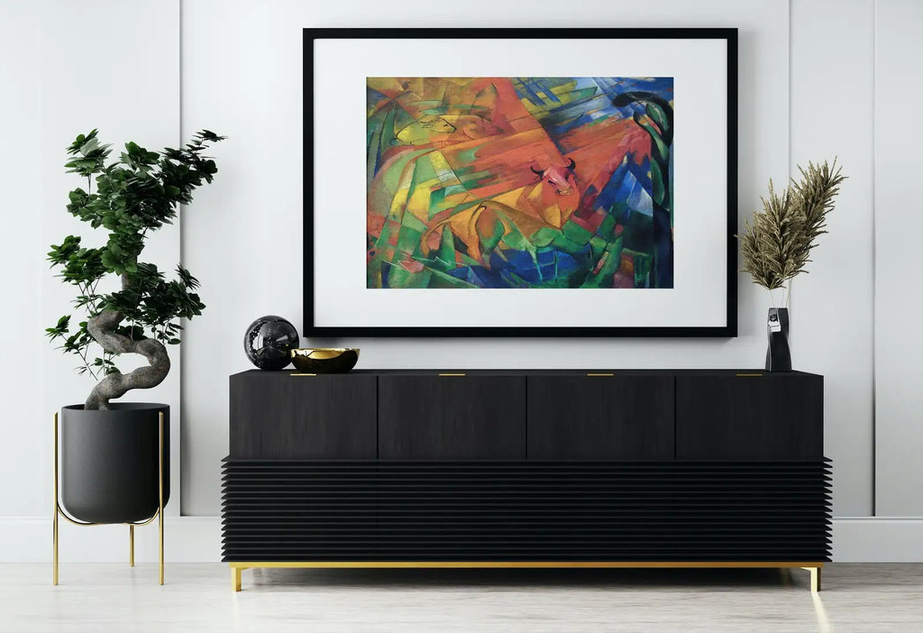 Second included artwork preview from Animals in a Landscape Vintage Painting. Surreal Abstract Geometric Art Print. Instant Download Antique Oil Painting. Famous Printable Art featuring various scenes.