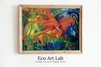 Framed view of Animals in a Landscape Vintage Painting. Surreal Abstract Geometric Art Print. Instant Download Antique Oil Painting. Famous Printable Art – printable wall art digital download.