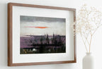 Included artwork preview showing first selection of artworks from Antique Moody Abstract Lake Landscape Oil Painting. Instant Download Rustic Printable Wall Art. Abstract Vintage Lake Painting Digital Print.