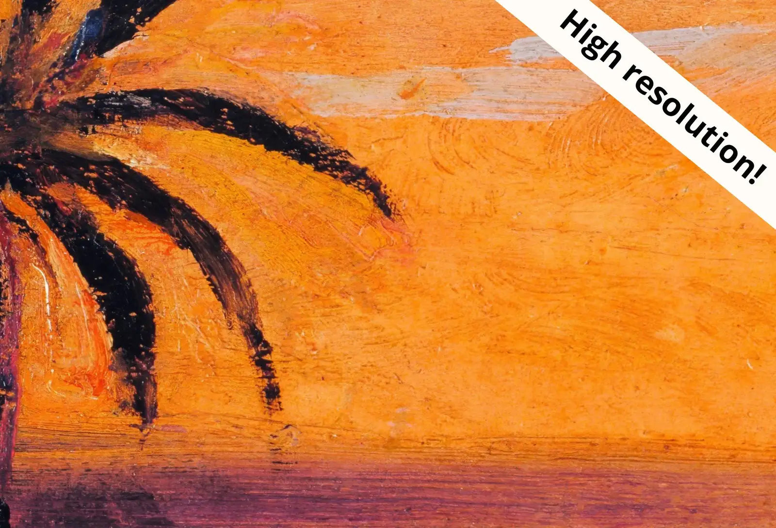 Included artwork preview showing first selection of artworks from Antique Moody Abstract Tropical Sunset Oil Painting. Instant Download Printable Wall Art. Abstract Vintage Sunset Painting Digital Print.