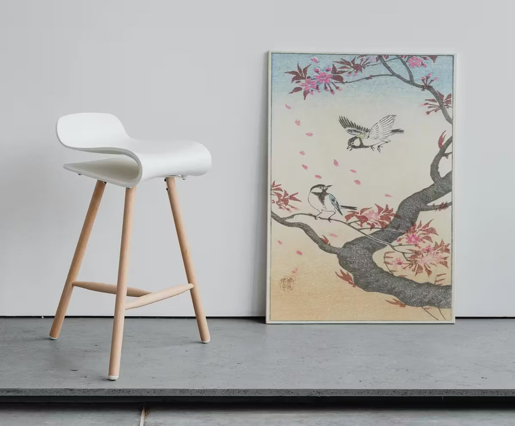 Antique Vintage Japanese Art. Old Famous Birds and Tree Japanese Painting. Vintage Printable Bird Wall Art. Downloadable Japanese Poster – Printable Wall Art