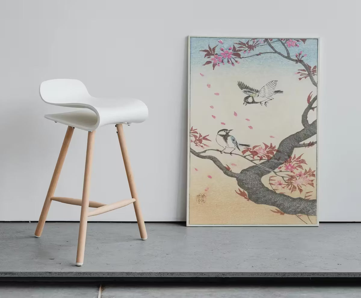 Antique Vintage Japanese Art. Old Famous Birds and Tree Japanese Painting. Vintage Printable Bird Wall Art. Downloadable Japanese Poster – Printable Wall Art
