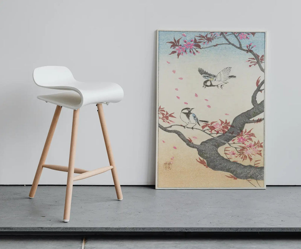Included artwork preview showing first selection of artworks from Antique Vintage Japanese Art. Old Famous Birds and Tree Japanese Painting. Vintage Printable Bird Wall Art. Downloadable Japanese Poster.