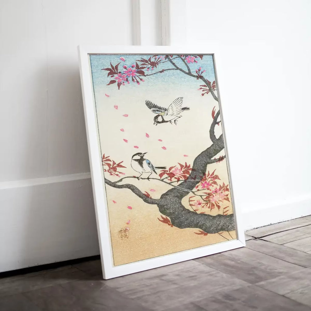 Antique Vintage Japanese Art. Old Famous Birds and Tree Japanese Painting. Vintage Printable Bird Wall Art. Downloadable Japanese Poster – Printable Wall Art