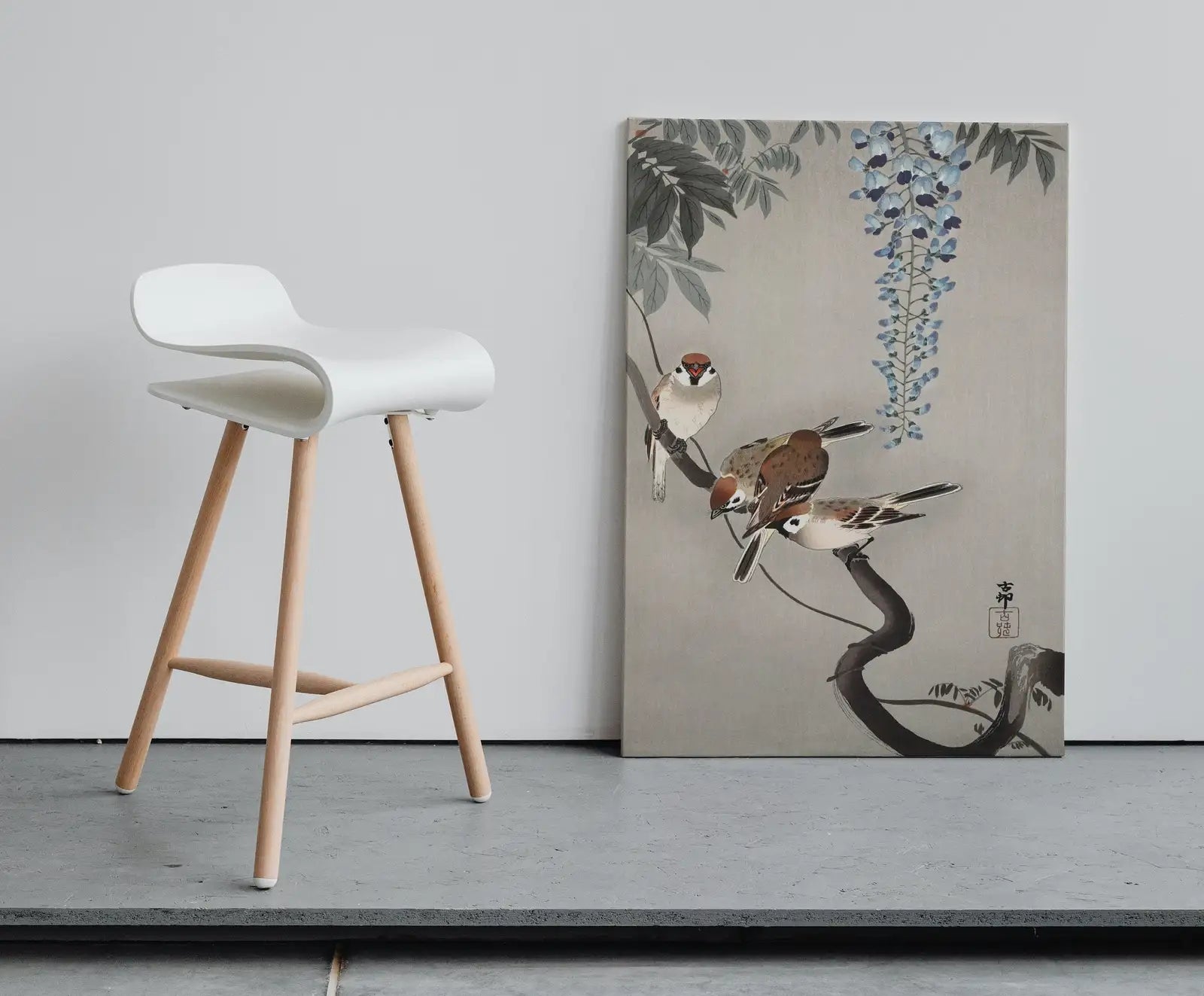 Second included artwork preview from Antique Vintage Japanese Art. Old Famous Ring Sparrow Japanese Painting. Vintage Bird Art Print. Downloadable Japanese Poster. Printable Art featuring various scenes.