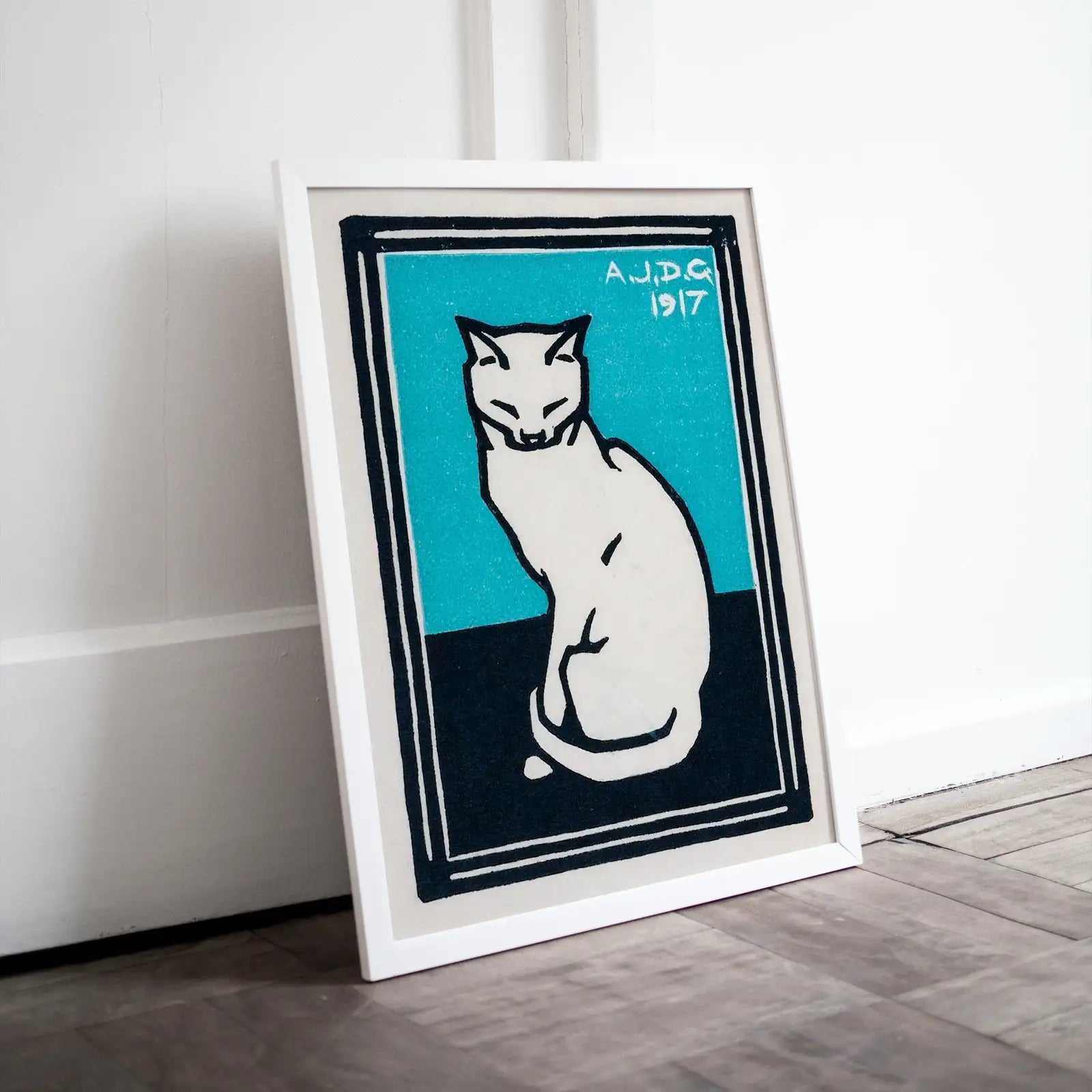 Included artwork preview showing first selection of artworks from Art Nouveau Cat Art Poster - Julie de Graag Printable, Vintage Wall Art, Dark Academia Decor.