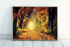 Included artwork preview showing first selection of artworks from Autumn Forest View Landscape Digital Painting. Printable Fall Wall Art. Home or Office Decor, Nature Print Digital Art Instant Download.