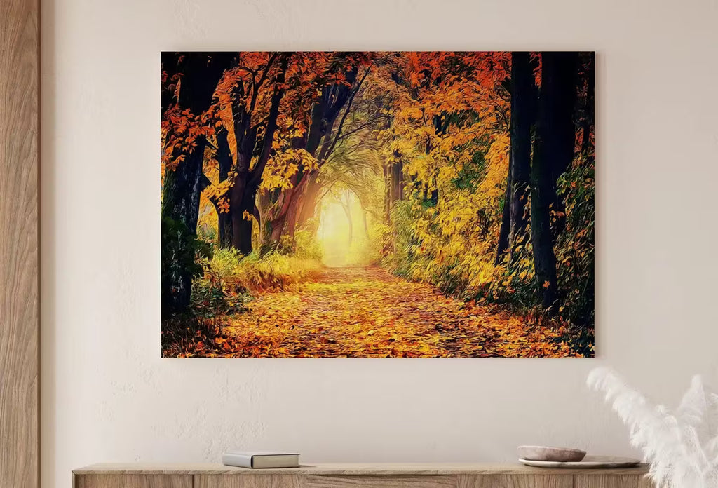 Autumn Forest View Landscape Digital Painting. Printable Fall Wall Art. Home or Office Decor, Nature Print Digital Art Instant Download – Printable Wall Art