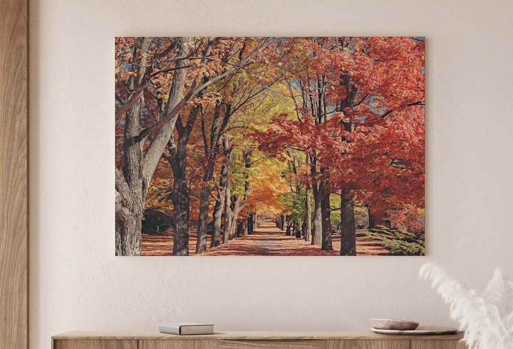 Second included artwork preview from Autumn Landscape Forest Trail Digital Painting. Printable Fall Wall Art, for Home or Office Decor. Nature Print Digital Art Instant Download featuring various scenes.