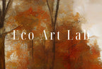 Detail view of artwork from Autumn Landscape Forest Trail Rustic Painting. Printable Fall Wall Art, for Home or Office Decor. Nature Print Digital Art Instant Download. (variation 2)