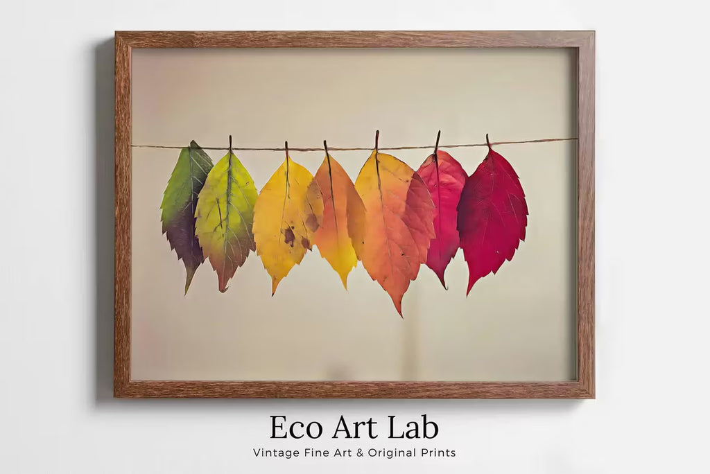 Autumn Leaves Print Fall Wall Art, Nature Painting Printable Wall Art, Home Office Decor Nature Print Digital Art Instant Download – Printable Wall Art