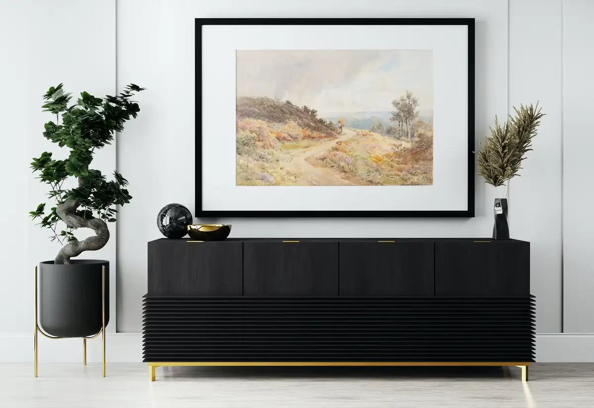 Autumn Meadow Painting Vintage Landscape Print. Country Field Soft Colors Watercolor Painting Autumn Landscape. Farmhouse Country Art Print – Printable Wall Art