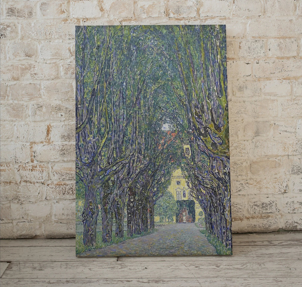 Detail view of artwork from Avenue in the Park Famous Gustav Klimt Painting Printable Wall Art. Instant Download Gustav Klimt Print. Vintage Poster. Art Nouveau Print. (variation 1)