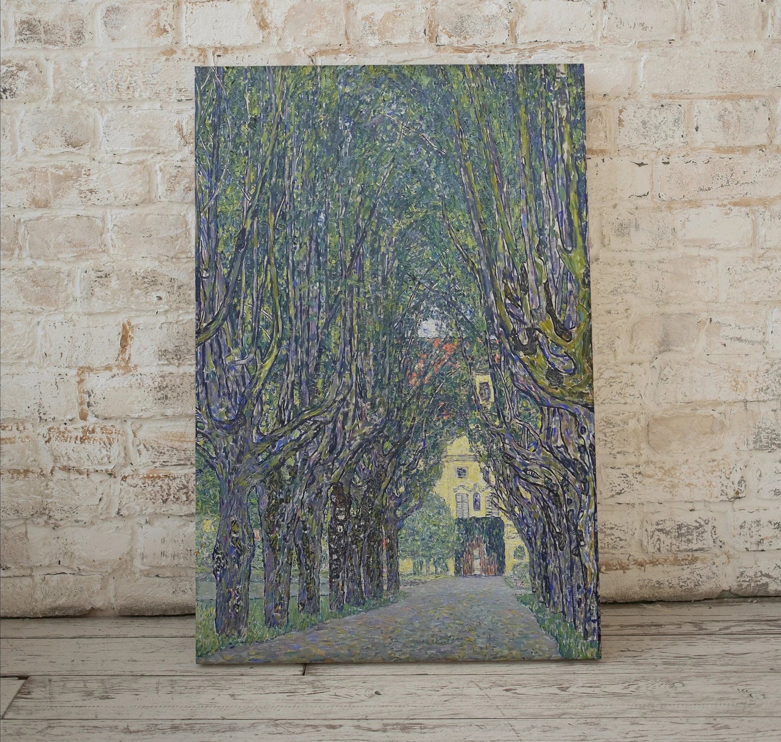 Detail view of artwork from Avenue in the Park Famous Gustav Klimt Painting Printable Wall Art. Instant Download Gustav Klimt Print. Vintage Poster. Art Nouveau Print. (variation 1)