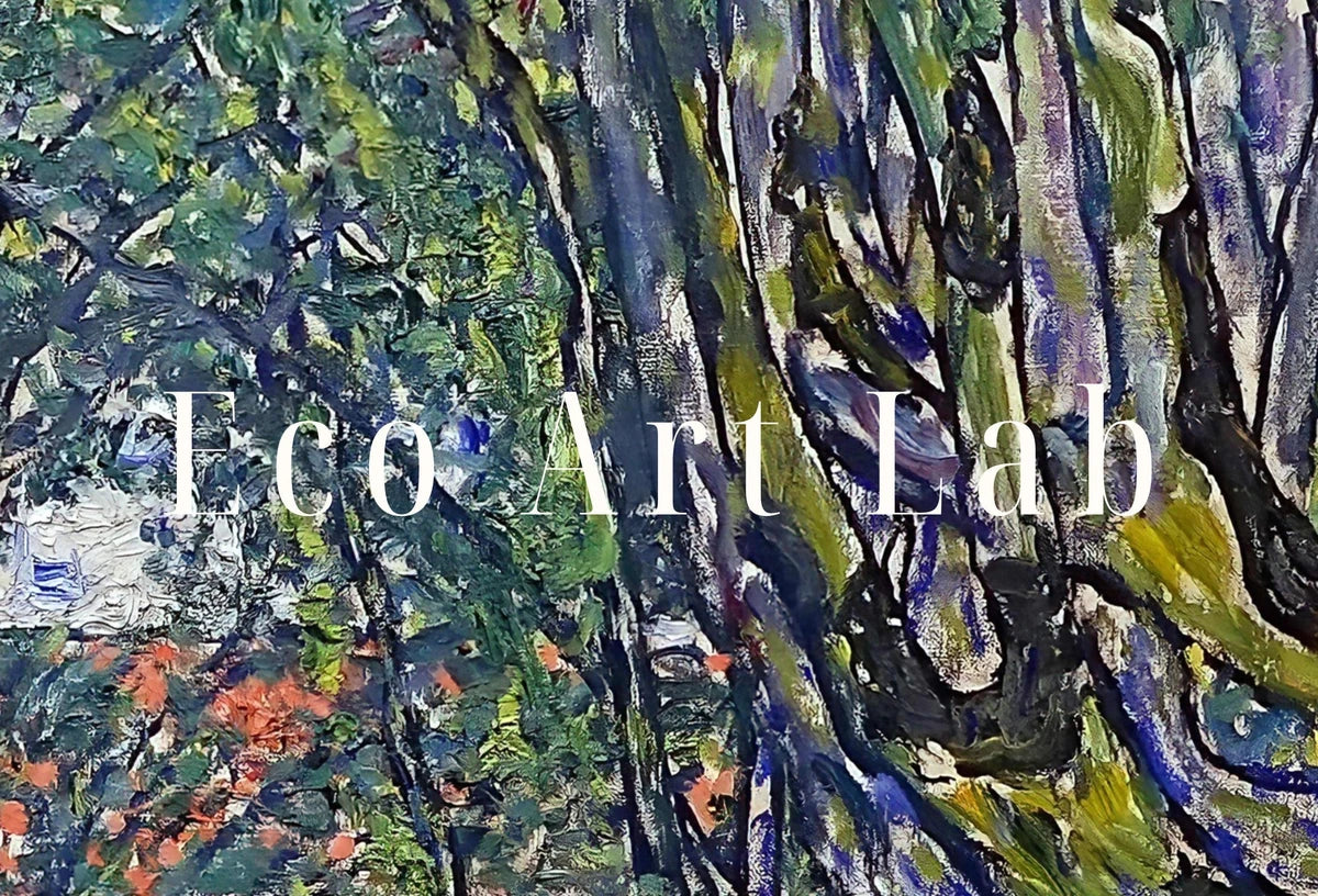 Detail view of artwork from Avenue in the Park Famous Gustav Klimt Painting Printable Wall Art. Instant Download Gustav Klimt Print. Vintage Poster. Art Nouveau Print. (variation 2)