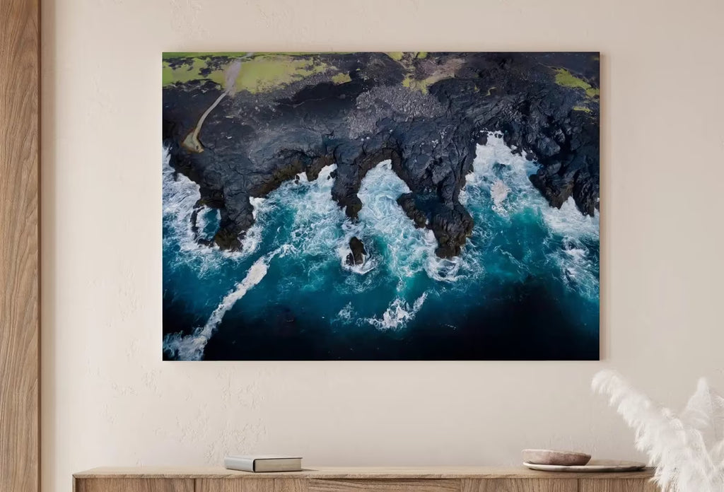 Beach Top View Digital Home Decor. Printable Wall Art. Beach Decor Aqua Blue Waves Art Print. Coastal Wall Art. Nautical Wall Decor – Printable Wall Art