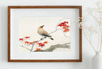 Included artwork preview showing first selection of artworks from Bird on Maple Tree Vintage Japanese Painting. Japanese Wall Art Printable Poster. 20th Century Japanese Vintage Spring Wall Art, Bird Art.