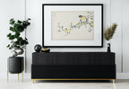 Included artwork preview showing first selection of artworks from Bird on Plum Tree Vintage Japanese Painting. Japanese Wall Art Printable Poster. 19th Century Japanese Vintage Wall Art, Bird Asian Art.