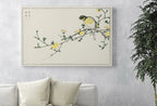 Detail view of artwork from Bird on Plum Tree Vintage Japanese Painting. Japanese Wall Art Printable Poster. 19th Century Japanese Vintage Wall Art, Bird Asian Art. (variation 1)