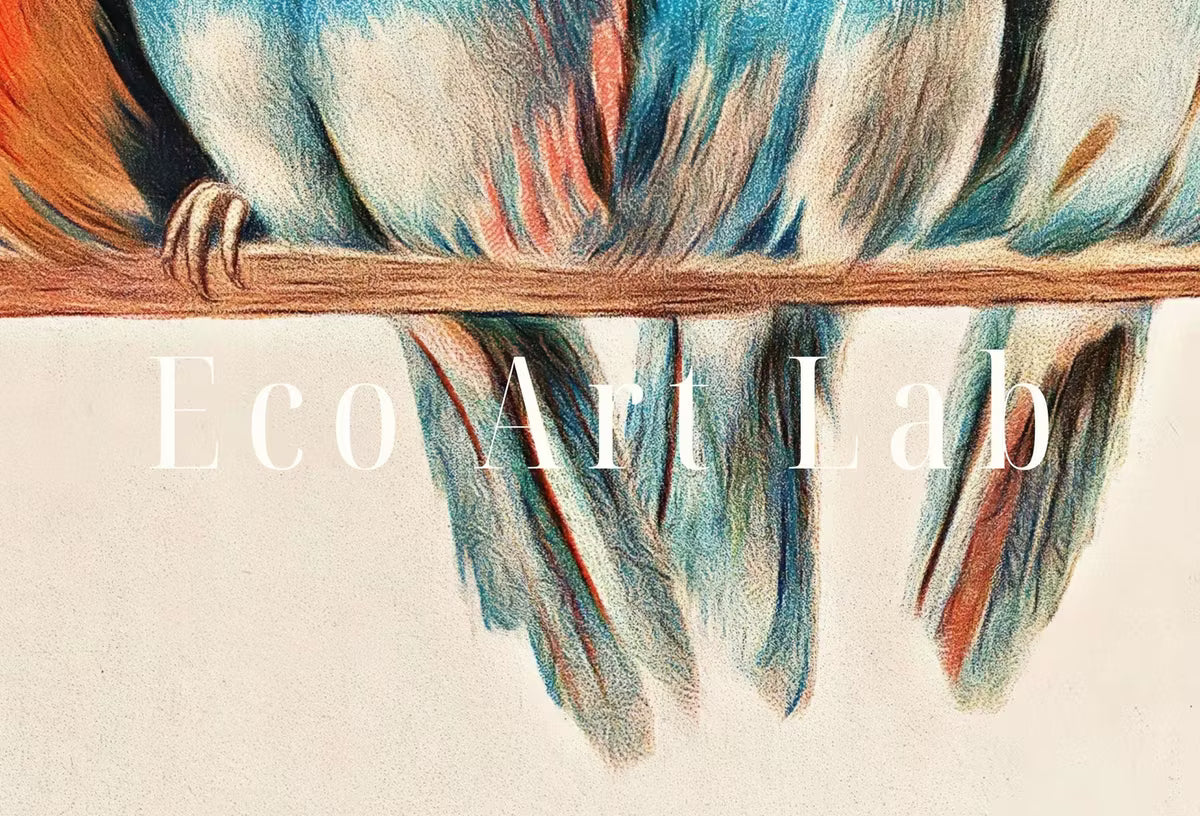 Bird Painting. Vintage Birds Perched on Branch Painting. Instant Download Printable Wall Art. Birds Decor Wall Art Prints. Birds Poster – Printable Wall Art