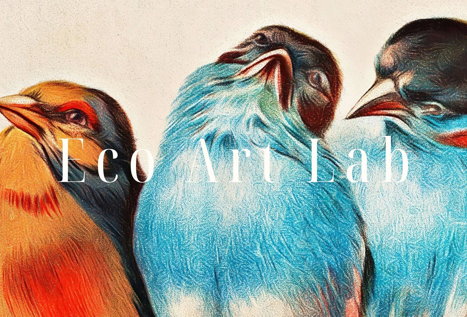 Detail view of artwork from Bird Painting. Vintage Birds Perched on Branch Painting. Instant Download Printable Wall Art. Birds Decor Wall Art Prints. Birds Poster. (variation 1)