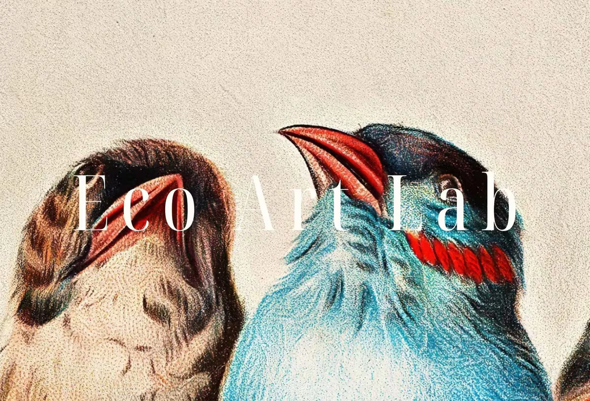 Birds Perched on Branch Vintage Painting. Instant Download Printable Wall Art. Bird Painting. Birds Decor Wall Art Prints. Birds Poster #1 – Printable Wall Art