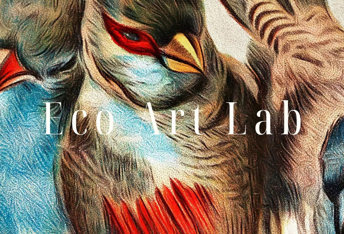 Birds Perched on Branch Vintage Painting. Instant Download Printable Wall Art. Bird Painting. Birds Decor Wall Art Prints. Birds Poster #1 – Printable Wall Art