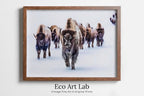 Framed view of Bison Buffalo Digital Art. Nature Prints. Animal Art Print. Printable Bison Poster Wall Art Photography – printable wall art digital download.