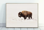 Bison In Snow Wall Art Digital Painting, Buffalo Print, Winter Art Animal Poster, Printable Wall Art Bison Buffalo Wall Art Instant Download – Printable Wall Art