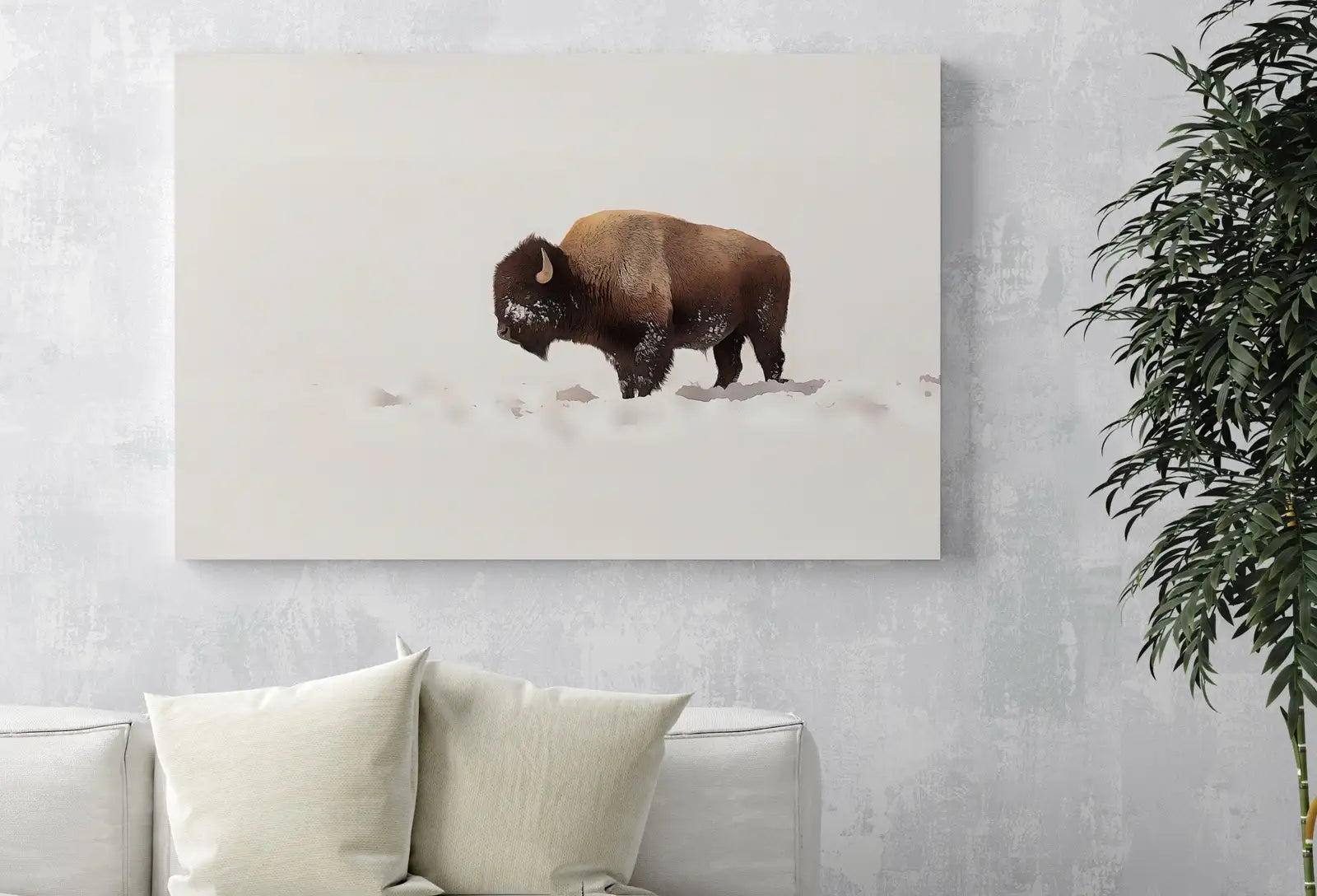 Second included artwork preview from Bison In Snow Wall Art Digital Painting, Buffalo Print, Winter Art Animal Poster, Printable Wall Art Bison Buffalo Wall Art Instant Download featuring various scenes.