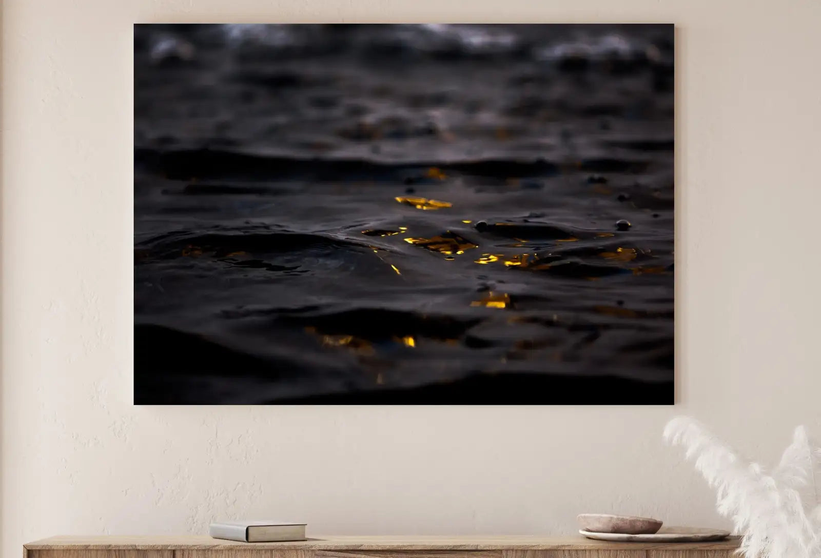 Second included artwork preview from Black and Gold Wall Art, Abstract Print Digital Download, Abstract Art, Printable Wall Art, Minimalist Wall Art, Gold Reflection Art Print featuring various scenes.