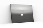Detail view of artwork from Black and White Abstract Sunset Art Print. Printable Minimal Art Prints. Modern Aesthetic Wall Art. Minimalist Abstract Sunset Poster. (variation 2)
