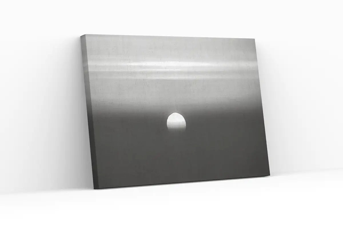 Detail view of artwork from Black and White Abstract Sunset Art Print. Printable Minimal Art Prints. Modern Aesthetic Wall Art. Minimalist Abstract Sunset Poster. (variation 2)