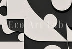 Detail view of artwork from Black and White Modern Aesthetic Print. Abstract Printable Wall Art. Minimalist Contemporary Art Poster. Instant Download. Geometric Art.. (variation 2)